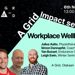 Promotional picture for the A Grid Impact Series - Workplace Wellbeing taking place November 6th