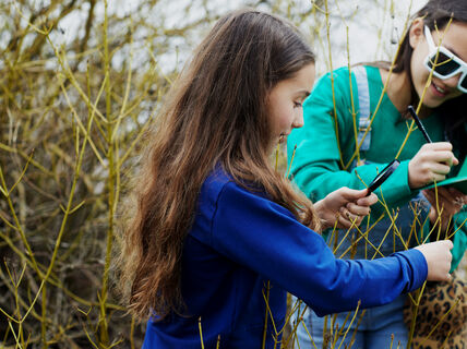 Kids playing in the fields