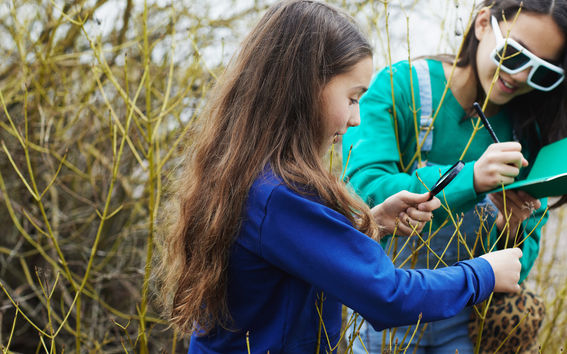 Kids playing in the fields