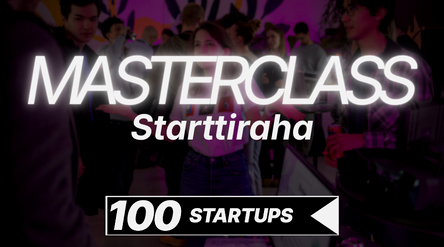 Promotional image for the second masterclass from the 100STARTUPS event