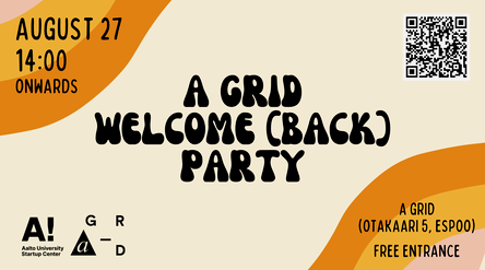 Promotional image for A Grid's Welcome Back Party on August 27th