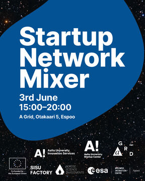 Promotional image for the Startup Network Mixer - Aalto Startup Center