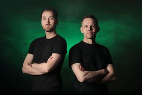 The Metaktik Team (two men with arms crossed standing up looking at the camera with black shirts) - Aalto Startup Center