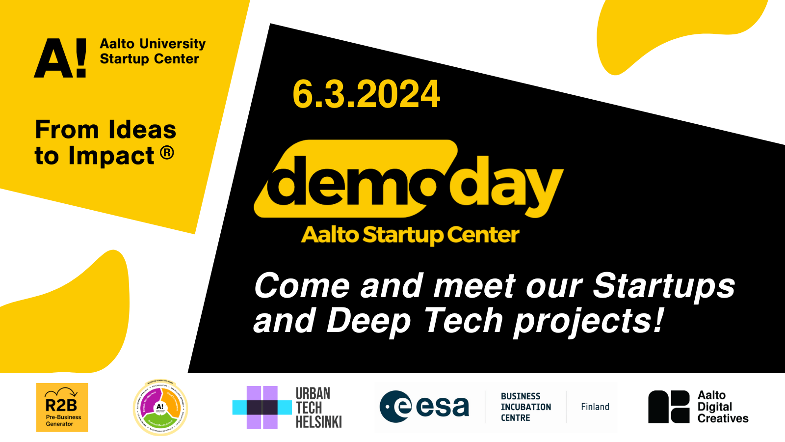 Demo Day 2024: Come and meet our Startups and Deep tech projects - Aalto Startup Center